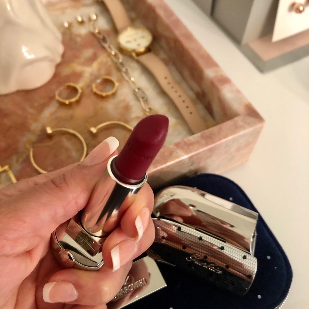 Guerlain Rouge G with lipstick and case